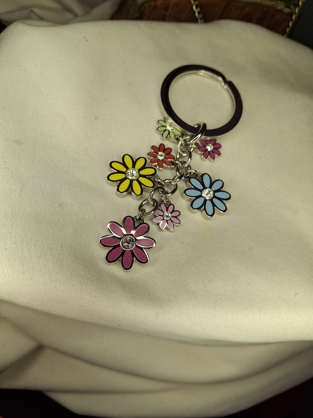 Coach Y2k (RARE)Multi-Color Daisy Cluster Bag Charm and Keychain.